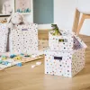 Zeller scatola contenitore Dots bianca con pois 18,0 cm x 25,0 cm 14474