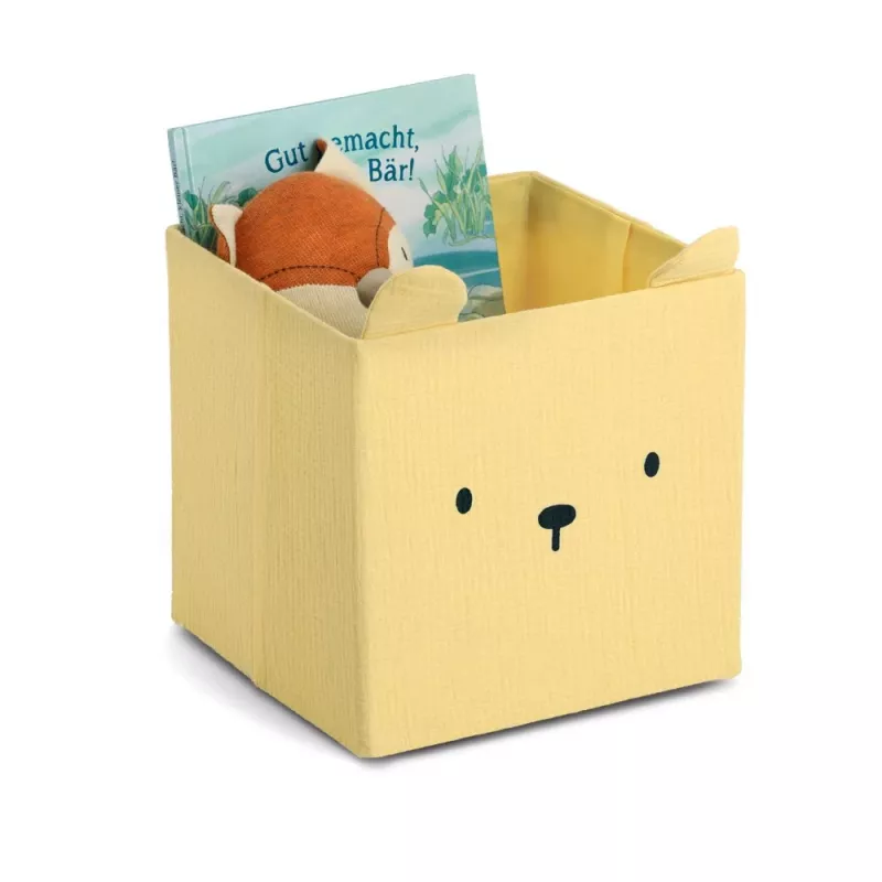 Zeller scatola contenitore Bear gialla 28 x 28 x 28 cm 14491