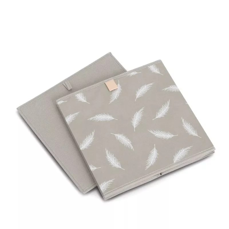 Zeller scatola contenitore Feather tortora 32 x 32 x 32 cm 14537