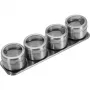 WESTMARK set tagliere per spezie, 5 pezzi, tagliere in bambù con 4 barattoli in vetro, 90 ml ciascuno 65152260