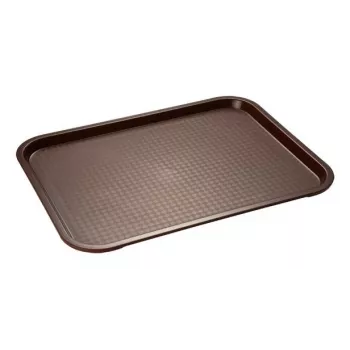 APS vassoio fast-food 450 x 355 mm, polipropilene marrone, alto 20 mm (542)