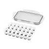 APS Vaschetta per cubetti di ghiaccio con coperchio, trasparente/grigio, set da 2, polipropilene, lavabile in lavastoviglie 36103