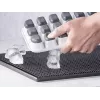 APS Vaschetta per cubetti di ghiaccio con coperchio, trasparente/grigio, set da 2, polipropilene, lavabile in lavastoviglie 36103