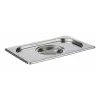 APS coperchio GN 1/4 265 x 162 x 30 mm acciaio inox, senza incavo per mestolo, lavabile in lavastoviglie - 1 pezzo 81495