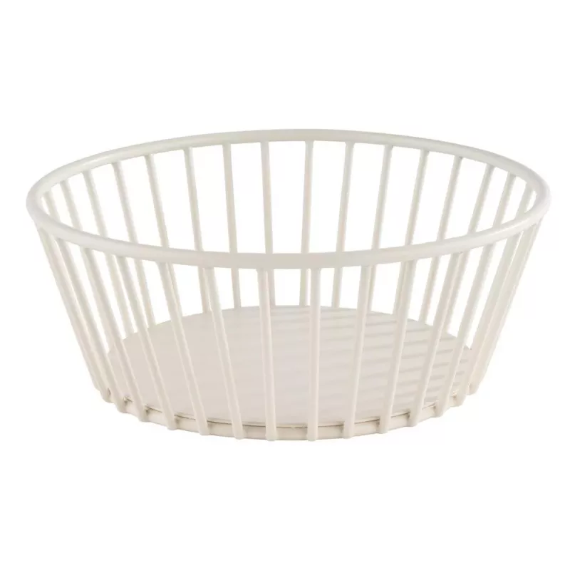 APS URBAN cesto rotondo per pane e frutta, metallo bianco, 170 mm 30430