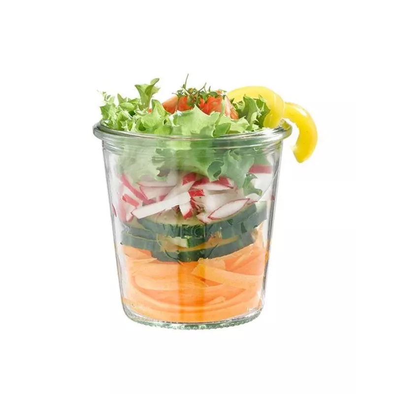 APS vaso Weck con coperchio, forma conica, 290 ml, set da 6 pezzi, diametro 90 mm, altezza 90 mm (82352)