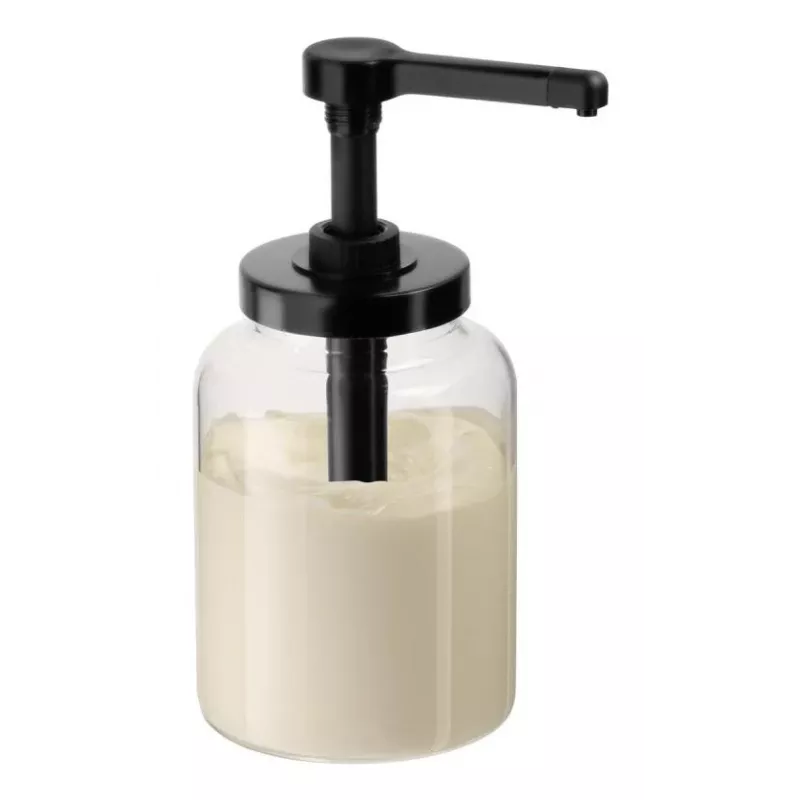 APS DISPENSA 1,7L dosatore in vetro, trasparente/nero 93290