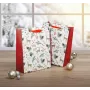 SIGEL GT121 sacchetti regalo Natale, motivi acquerello, grande, 26 x 33 x 12 cm, set da 5