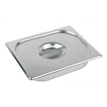 APS GN 1/2 coperchio 325 x 265 x 35 mm acciaio inox, senza incavo per mestolo, lavabile in lavastoviglie – 1 pezzo (81295)
