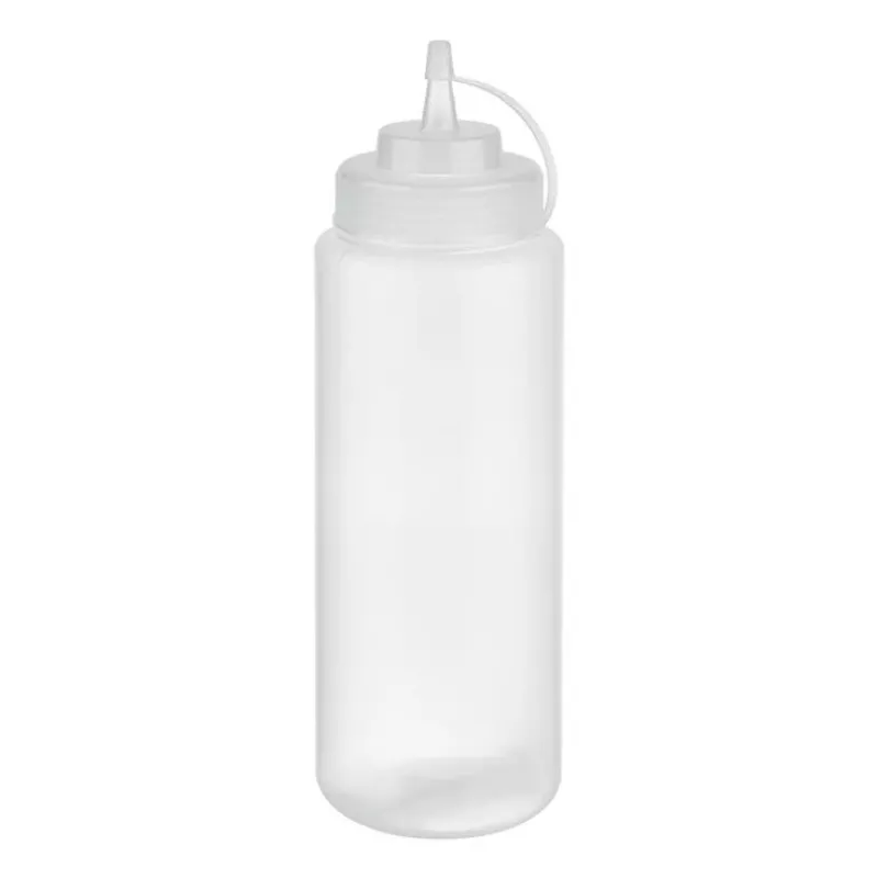 APS bottiglia spremi 1025 ml trasparente polietilene con tappo a vite e tappo di chiusura - 1 pezzo (93259)
