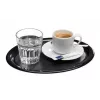 APS KAFFEEHAUS vassoio da portata ovale in melamina, nero, bordo arrotolato, 260 x 200 x 15 mm 84251