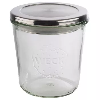 APS coperchio per barattoli Weck, acciaio inox con guarnizione in gomma, lavabile in lavastoviglie, 1 pezzo (82360)