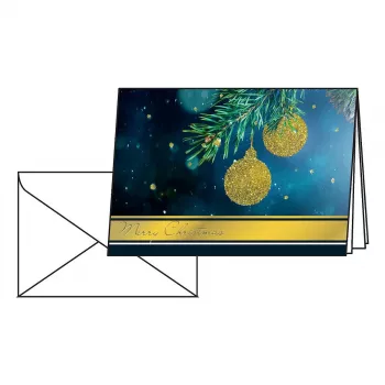 Sigel DS065 Biglietti di Natale Golden Glitter con buste, DIN A6, 10 pz.