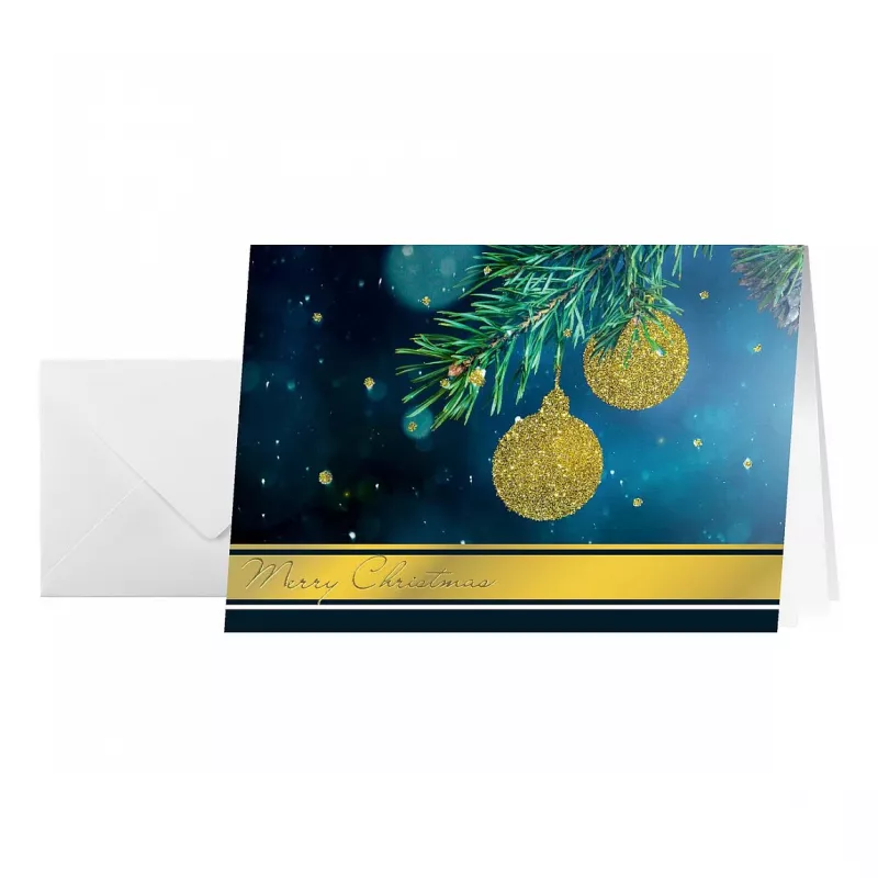 Sigel DS065 Biglietti di Natale Golden Glitter con buste, DIN A6, 10 pz.