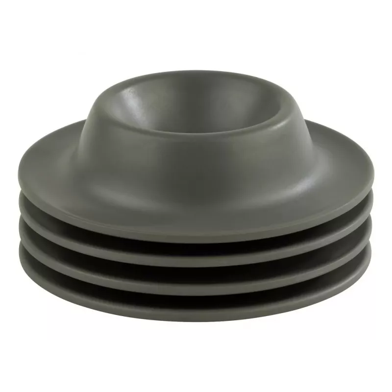 APS EGGY set portauova con 4 pezzi, melamina, grigio, diametro 85 mm, lavabile in lavastoviglie 85296