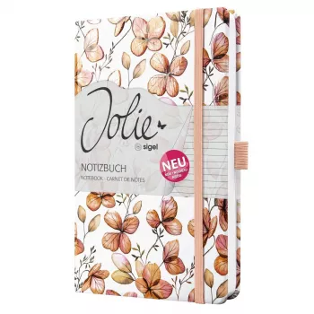 SIGEL Jolie Clover Blush quaderno A5 a righe, copertina rigida, 174 pagine, albicocca/corallo/rosso JN363