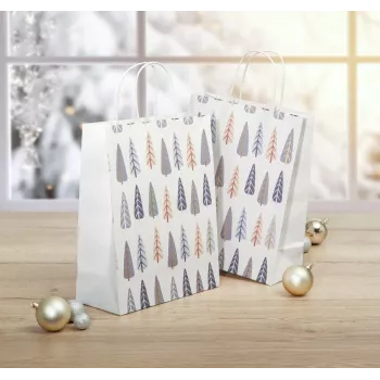 Sigel GT123 sacchetti regalo, motivo albero di Natale, 26 x 33 cm, set da 5