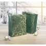 SIGEL GT118 sacchetti regalo, ornamenti dorati su verde, 26 x 32 cm, confezione da 5