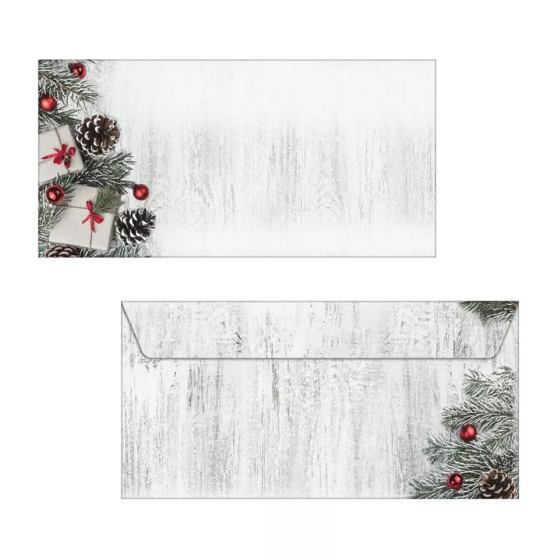 Sigel 50 buste di Natale Scandinavian Christmas DIN lang senza finestra