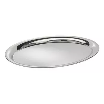 APS vassoio da portata KAFFEEHAUS, ovale, acciaio inox, lucidato a specchio, bordo ripiegato, 1 pz. (30117)