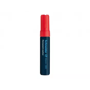 Schneider Maxx 280 pennarello indelebile rosso punta a scalpello 4-12 mm 128002