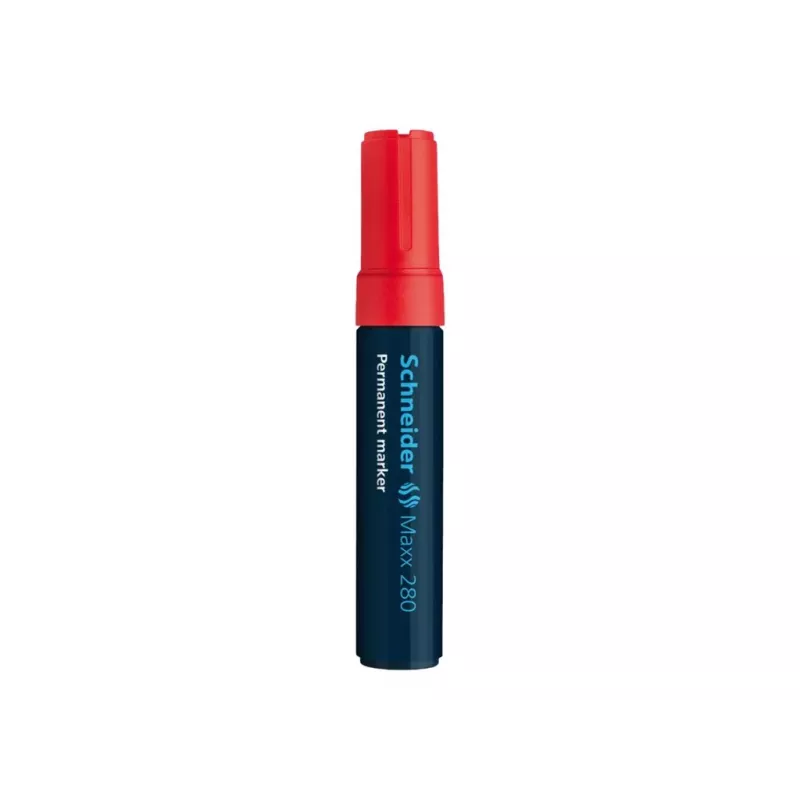 Schneider Maxx 280 pennarello indelebile rosso punta a scalpello 4-12 mm 128002