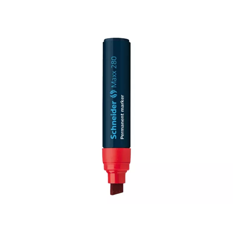 Schneider Maxx 280 pennarello indelebile rosso punta a scalpello 4-12 mm 128002