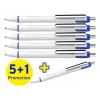 Schneider Slider Xite penna a sfera confezione 5+1, inchiostro blu, corpo bianco 133286