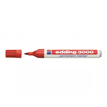 Edding 3000 set di pennarelli permanenti 4-3000-4-1999, nero/rosso/blu/verde, resistente all'acqua 79628