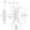E+P WHS150 supporto da parete TV full-motion per schermi 32-65 pollici, VESA 400x400, 35 kg, nero 5625450