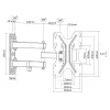 E+P WHS 151 supporto da parete TV completamente orientabile per schermi 23-49 pollici fino a 30 kg, nero