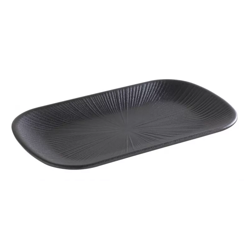APS NERO GN 1/4 piatto da portata, melamina, nero, 265 x 162 x 25 mm 85281