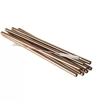 APS cannuccia in acciaio inox, rame, 215 mm, riutilizzabile, infrangibile, 1 pz 93383