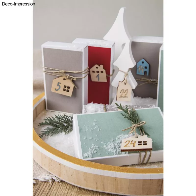 Rayher numeri per calendario dell'avvento in legno 1-24 naturale (46812505)