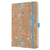 SIGEL Jolie 2027 agenda settimanale A5 blu Floral Serenity copertina rigida con elastico, portapenna, segnalibro, tasca interna, 144 pagine, carta 80 g/m², angoli arrotondati, multilingue 7J807