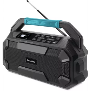 TechniSat VIOLA 231 OD radio da cantiere DAB+ e FM con Bluetooth, protezione dagli schizzi IPX4, nero