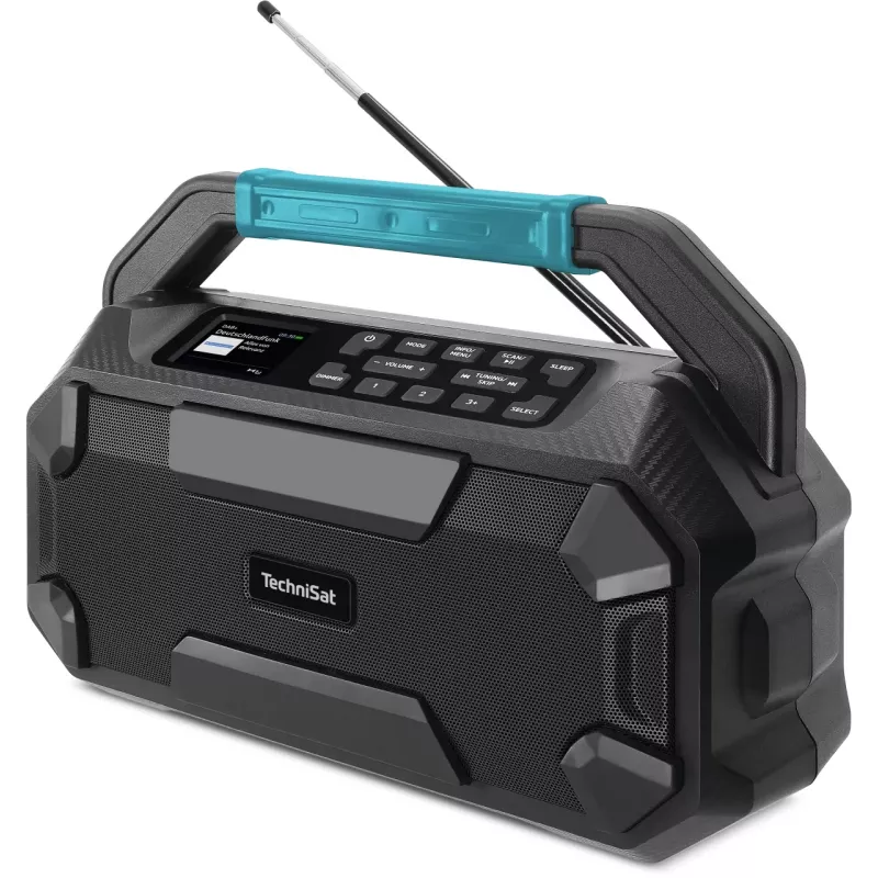 TechniSat VIOLA 231 OD radio da cantiere DAB+ e FM con Bluetooth, protezione dagli schizzi IPX4, nero