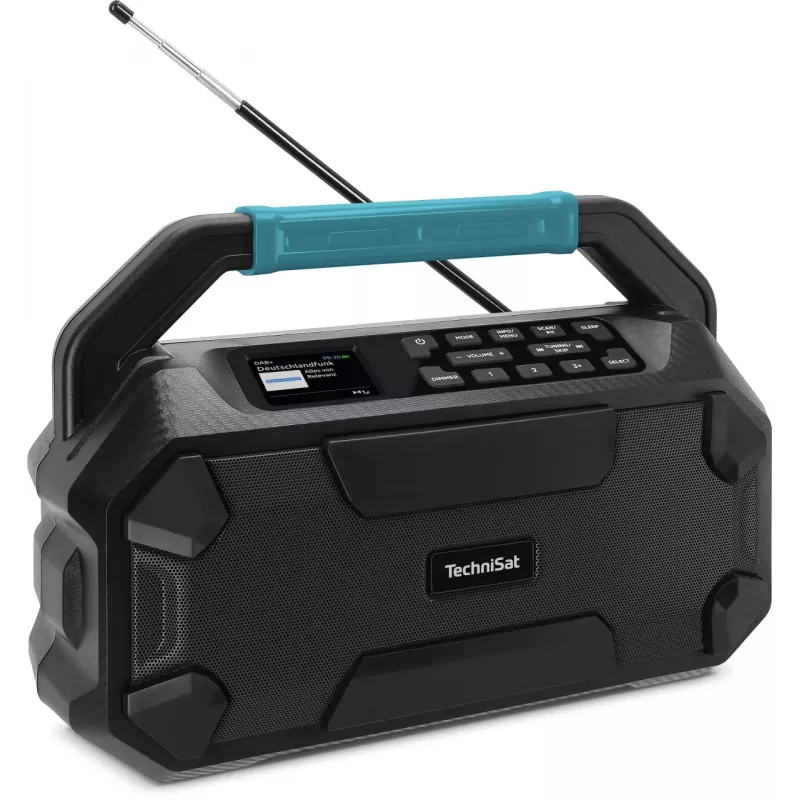 TechniSat VIOLA 231 OD radio da cantiere DAB+ e FM con Bluetooth, protezione dagli schizzi IPX4, nero