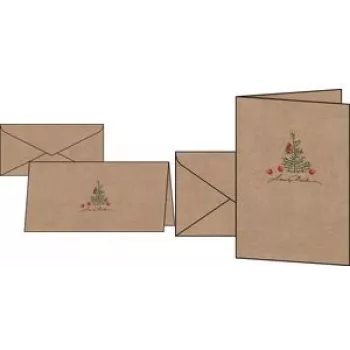 Sigel DS075 biglietti di auguri di Natale con mele, DIN A6, 10 biglietti con buste