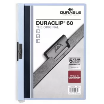 DURABLE Duraclip 6 mm clip per fascicoli A4 blu (confezione da 25)