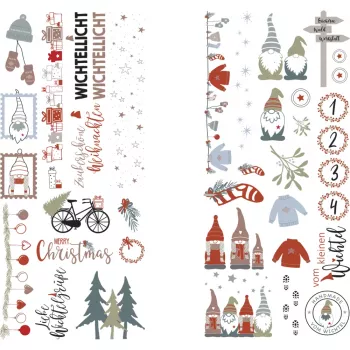 Rayher articolo decorativo pellicola transfer Nordic Winter multicolore 2 fogli (31663000)