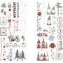 Rayher articolo decorativo pellicola transfer Nordic Winter multicolore 2 fogli (31663000)