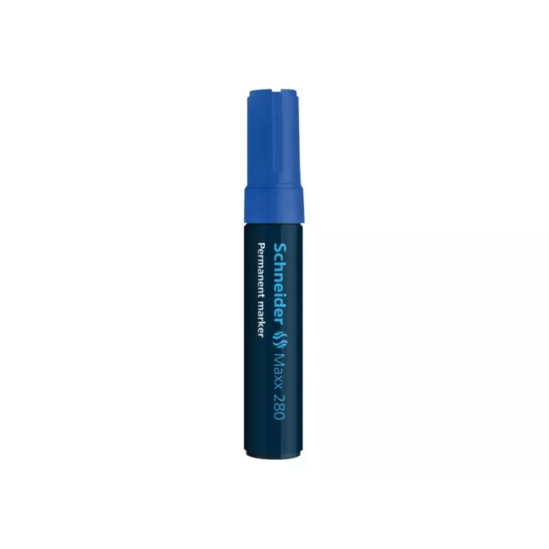 Schneider Maxx 280 Pennarello permanente, punta a scalpello 4-12 mm, blu 128003