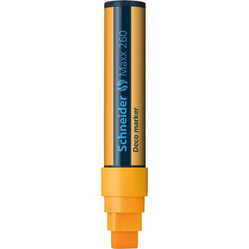 Schneider Maxx 260 Deco Pennarello a gesso, 5-15 mm, arancione 126006