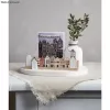 Rayher listello decorativo in legno case nordiche, naturale, 2 pz. (46811505)