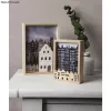 Rayher listello decorativo in legno case nordiche, naturale, 2 pz. (46811505)