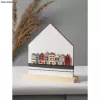 Rayher listello decorativo in legno case nordiche, naturale, 2 pz. (46811505)