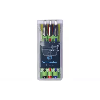Schneider Fineliner XPRESS set da 3 pezzi (nero, blu, rosso) 190093