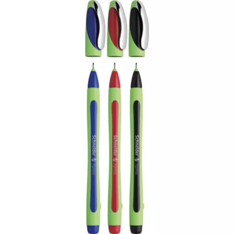 Schneider Fineliner XPRESS set da 3 pezzi (nero, blu, rosso) 190093