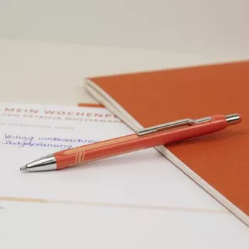 Schneider Epsilon penna a sfera arancione con inchiostro blu 138606